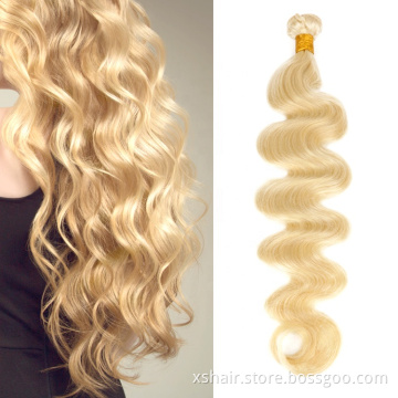 No Tangle Honey Brown 613 Color Human Hair Bundle Brazilian 12A Body Wave Human Hair Bundles